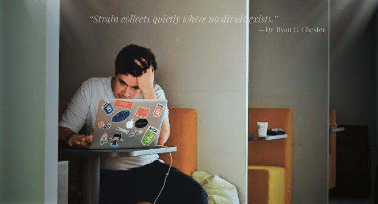 Strain shows itself in ordinary places.